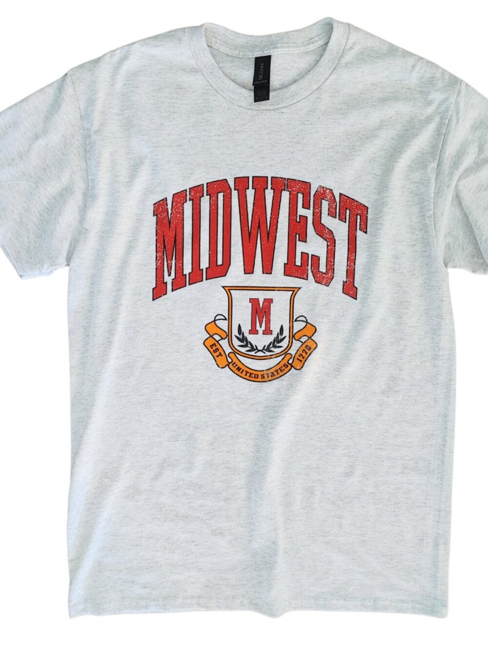 NWT Retro Midwest Distressed College T-shirt - Picture 3 of 14